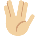 🖖🏼 vulcan salute: medium-light skin tone display on Twitter